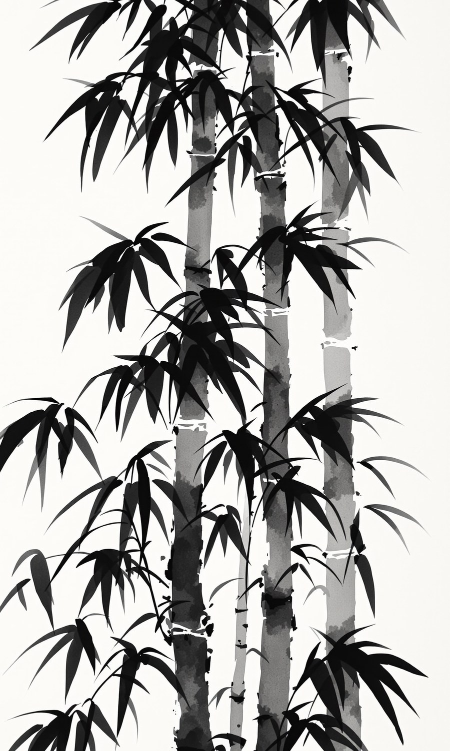 Bamboo Asian Wall Art Set of 3, Asian De