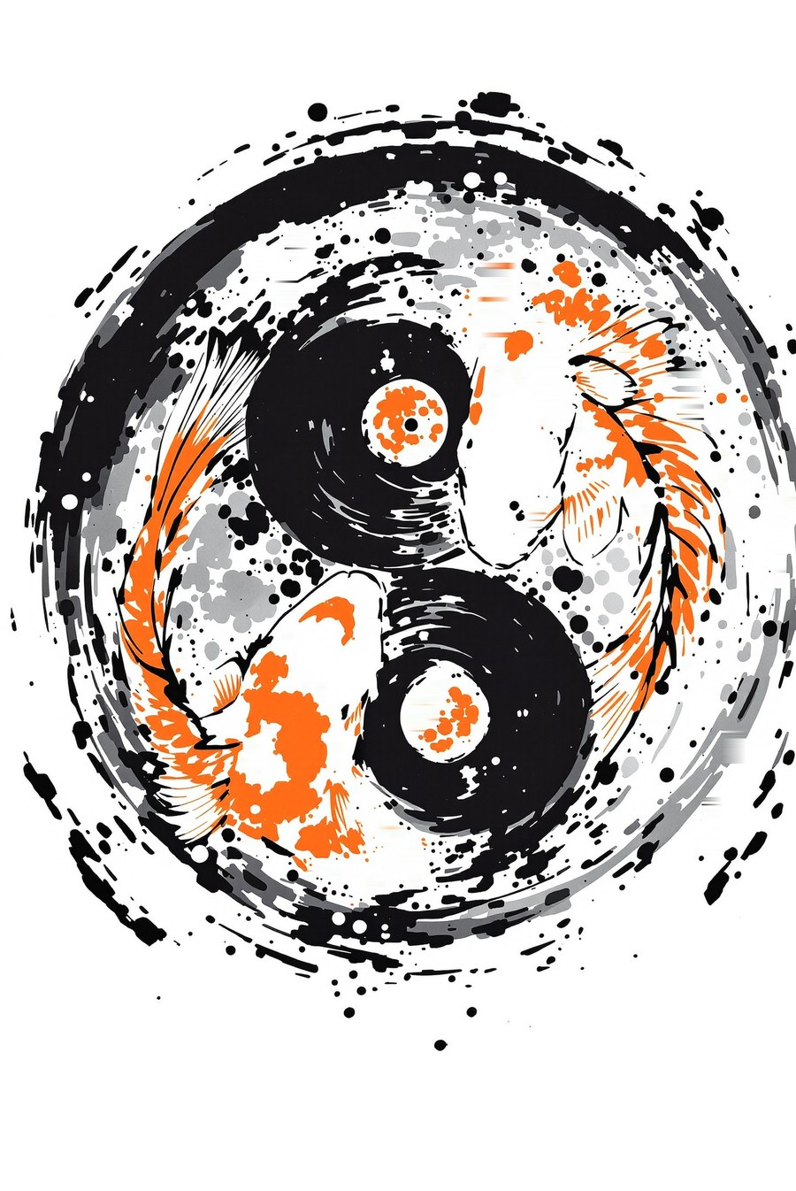 Koi Fish Wall Art, Zen Decor, Bedroom Wa