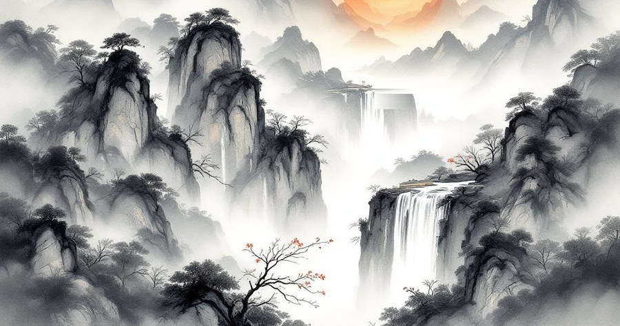 Moon Landscape Art Print, Neutral Interi
